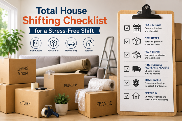 Total House Shifting Checklist for a Stress-Free Shift